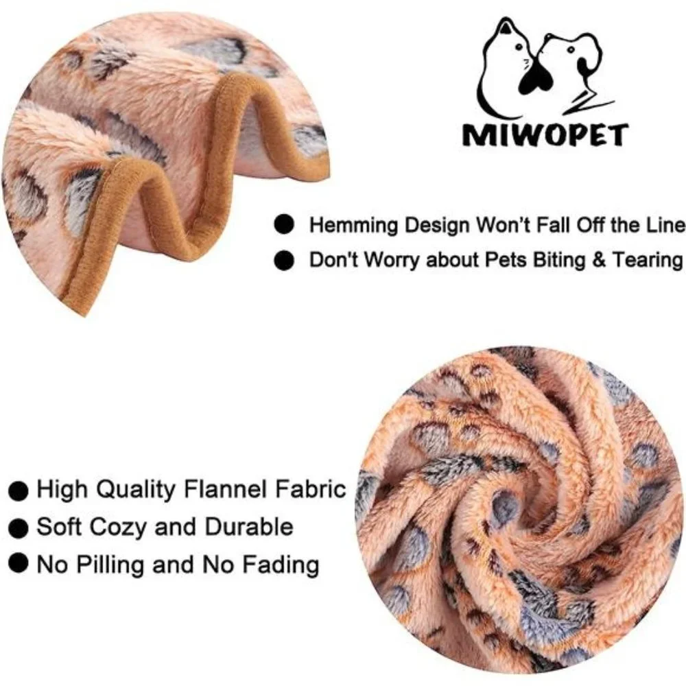 3 Pack Cat and Dog Blanket - Soft & Warm Fleece Flannel Pet Blanket, (Small)